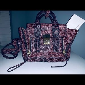 3.1 Phillip Lim Pashli Mini Satchel - Orange/Blk